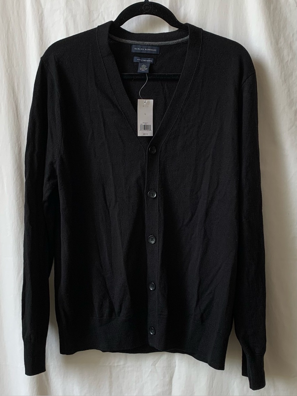 NWT - Banana Republic Women's Black Button V-Neck Cardigan